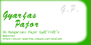 gyarfas pajor business card